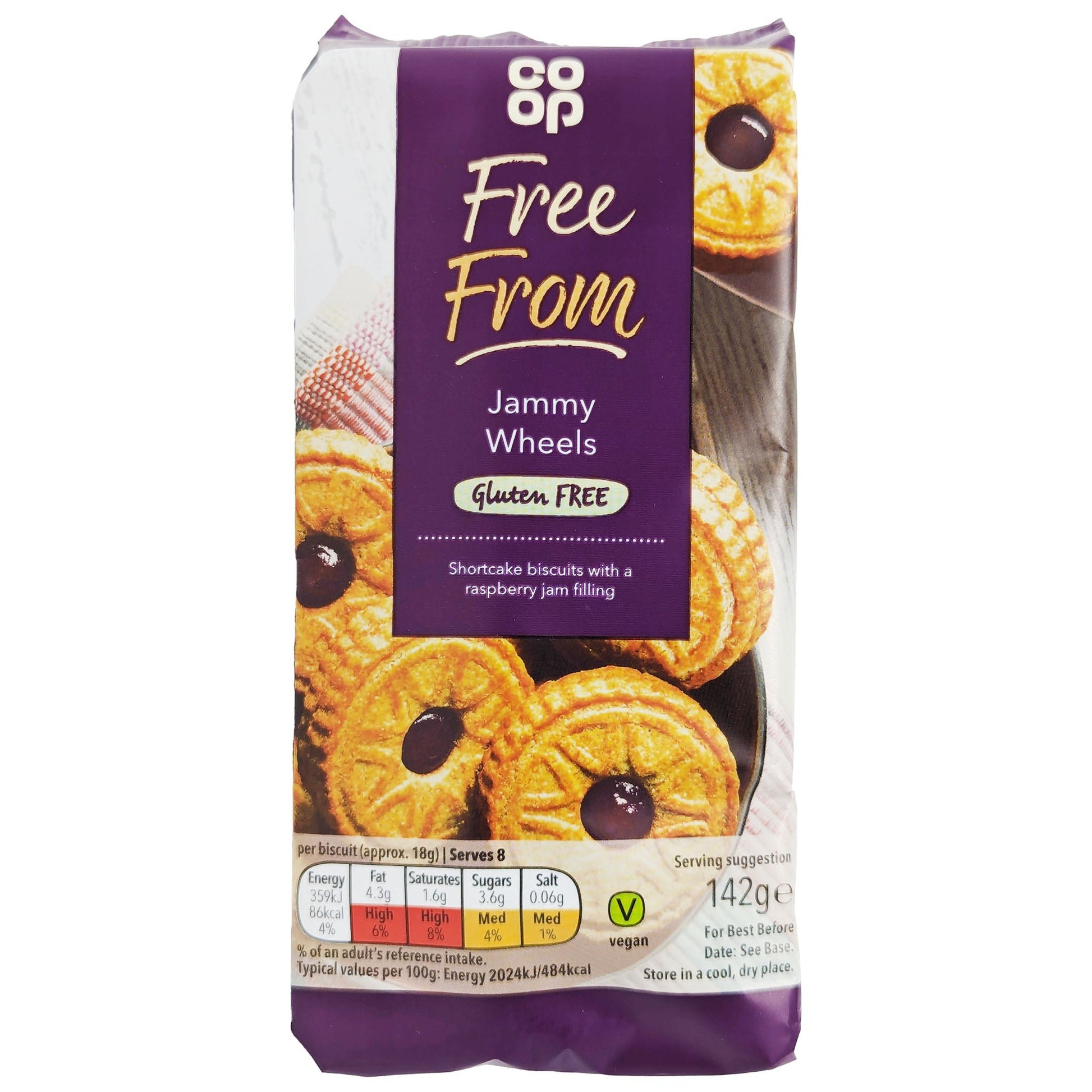 Co-op Free From Jammy Wheels 142g - Blighty's British Store