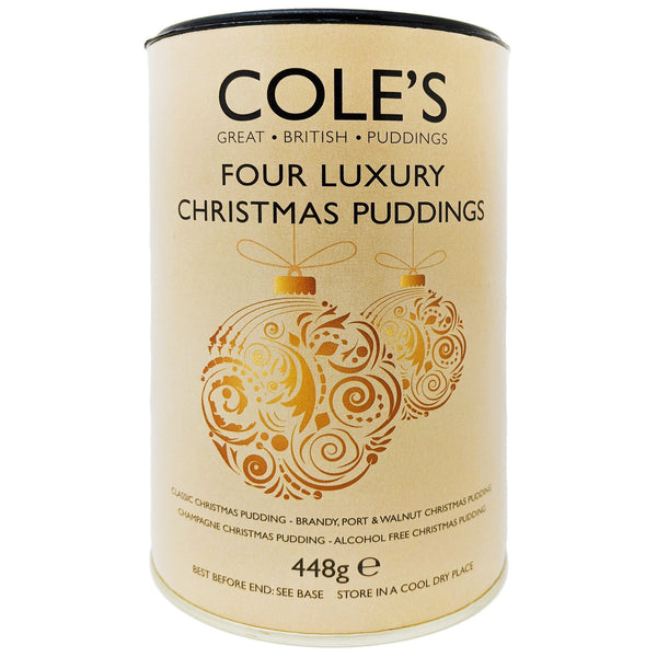 Cole's Four Luxury Christmas Puddings 448g - Blighty's British Store