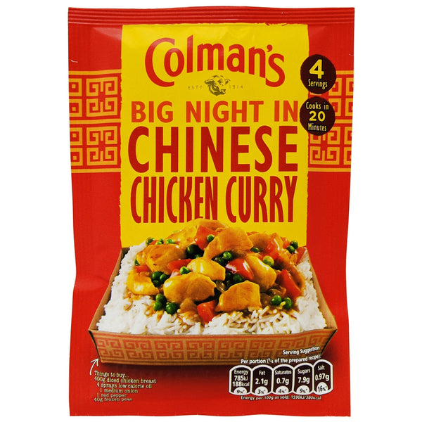 Colman's Big Night In Chinese Chicken Curry 47g - Blighty's British Store