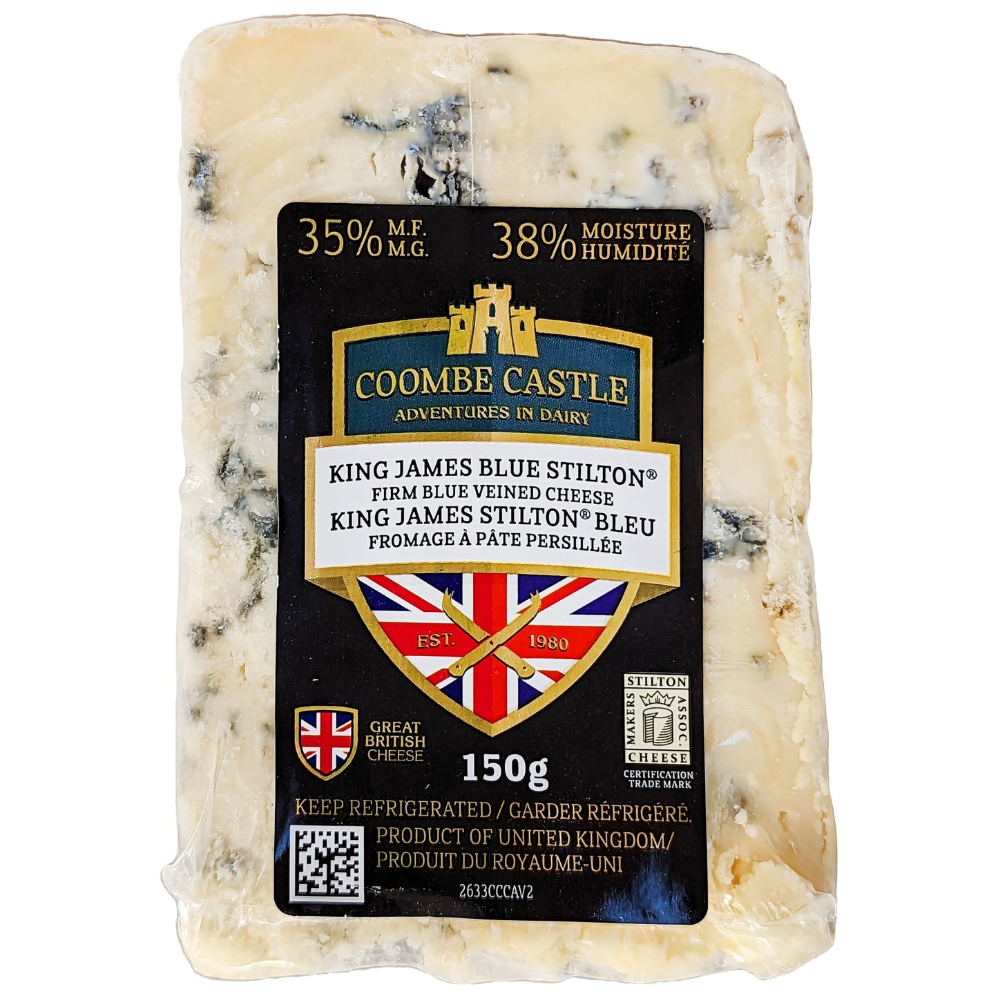 Coombe Castle King James Blue Stilton 150g - Blighty's British Store