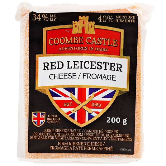 Coombe Castle Red Leicester Cheese 200g - Blighty's British Store