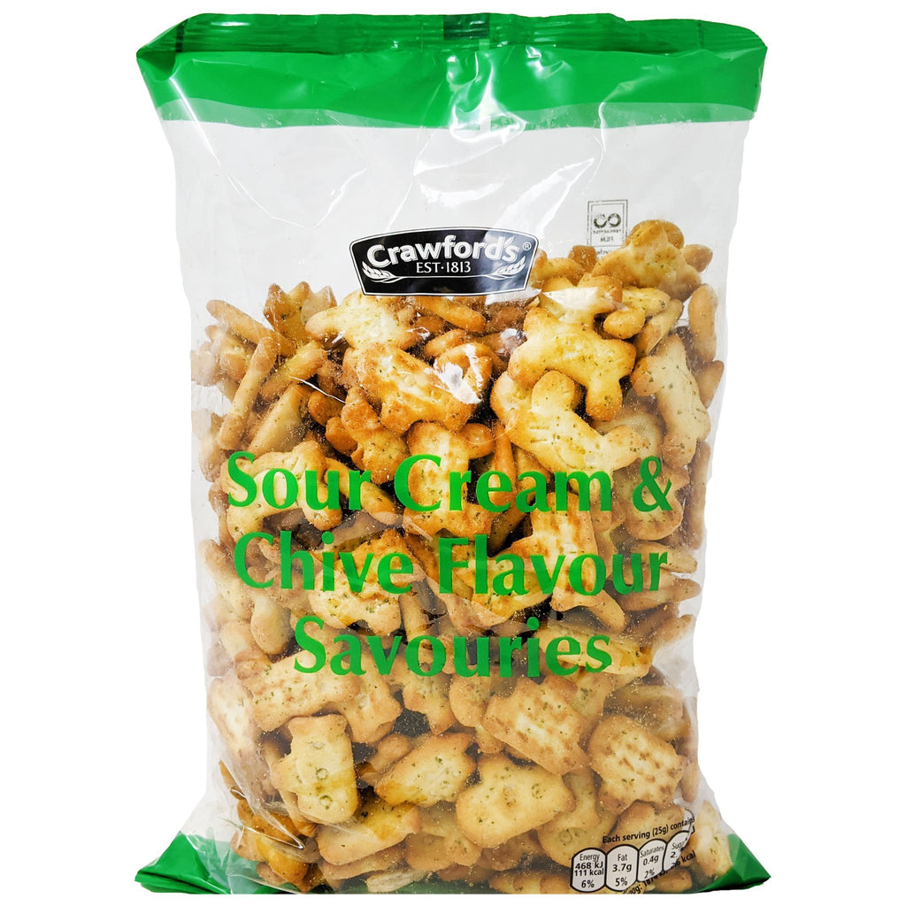 Crawford's Sour Cream & Chive Flavour Savouries 250g - Blighty's British Store
