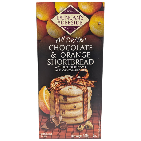 Duncan's of Deeside All Butter Chocolate & Orange Shortbread 200g - Blighty's British Store