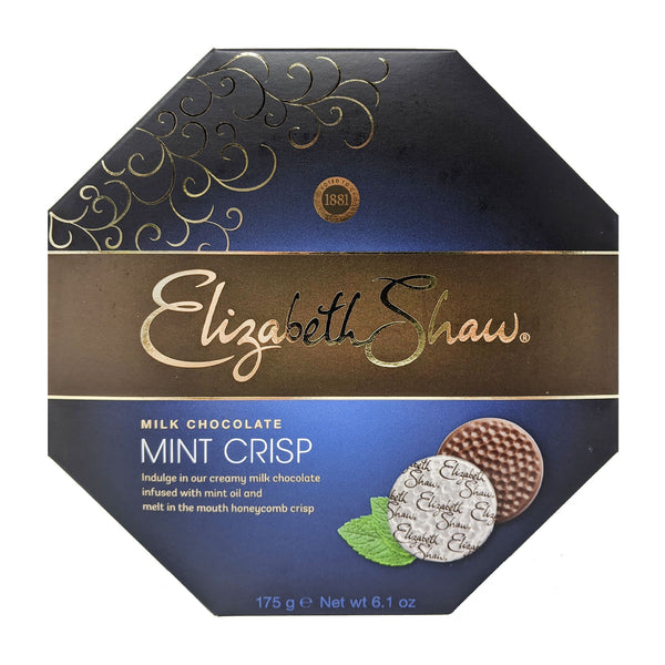 Elizabeth Shaw Milk Chocolate Mint Crisp 175g - Blighty's British Store