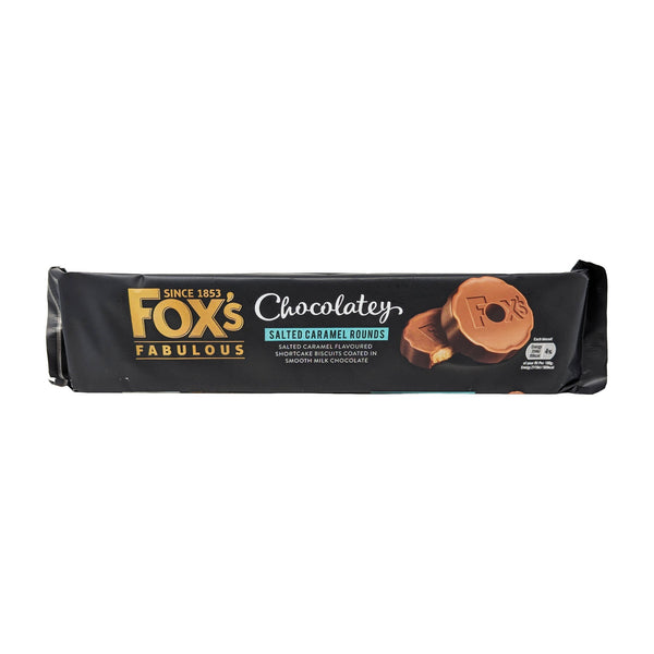 Fox's Chocolatey Salted Caramel Rounds 130g - Blighty's British Store