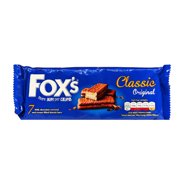 Fox's Classic Biscuit Bars Original 7 Pack 175g - Blighty's British Store