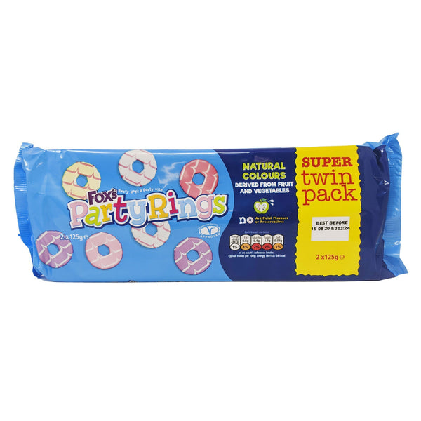 Fox's Party Rings Twin Pack (2 x 125g) - Blighty's British Store