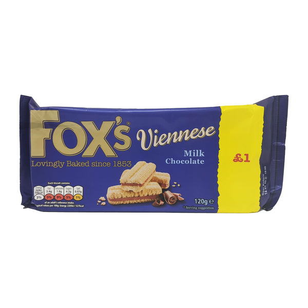 Fox's Viennese Milk Chocolate 120g - Blighty's British Store