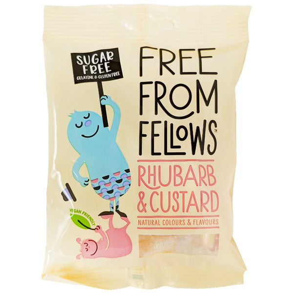 Free From Fellows Rhubarb & Custard Drops 70g - Blighty's British Store