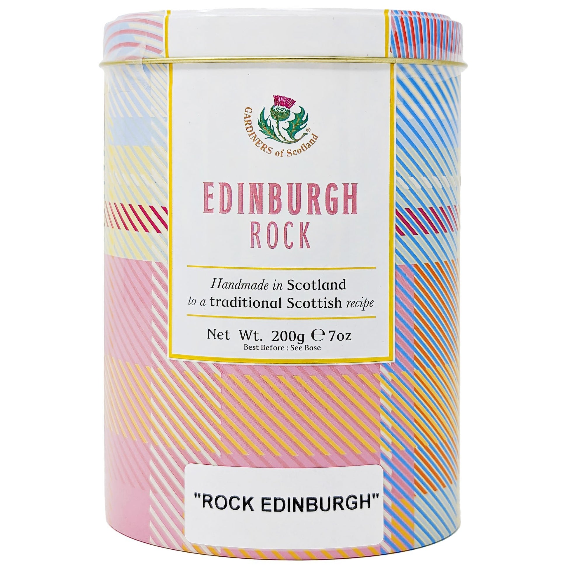 Gardiners of Scotland Edinburgh Rock Tin 200g - Blighty's British Store