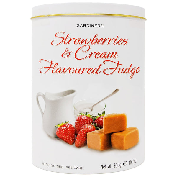 Gardiners Strawberries & Cream Flavoured Fudge 300g - Blighty's British Store