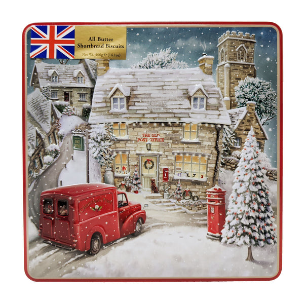 Grandma Wild's Shortbread Petticoat Tails Winter Village Tin 400g - Blighty's British Store