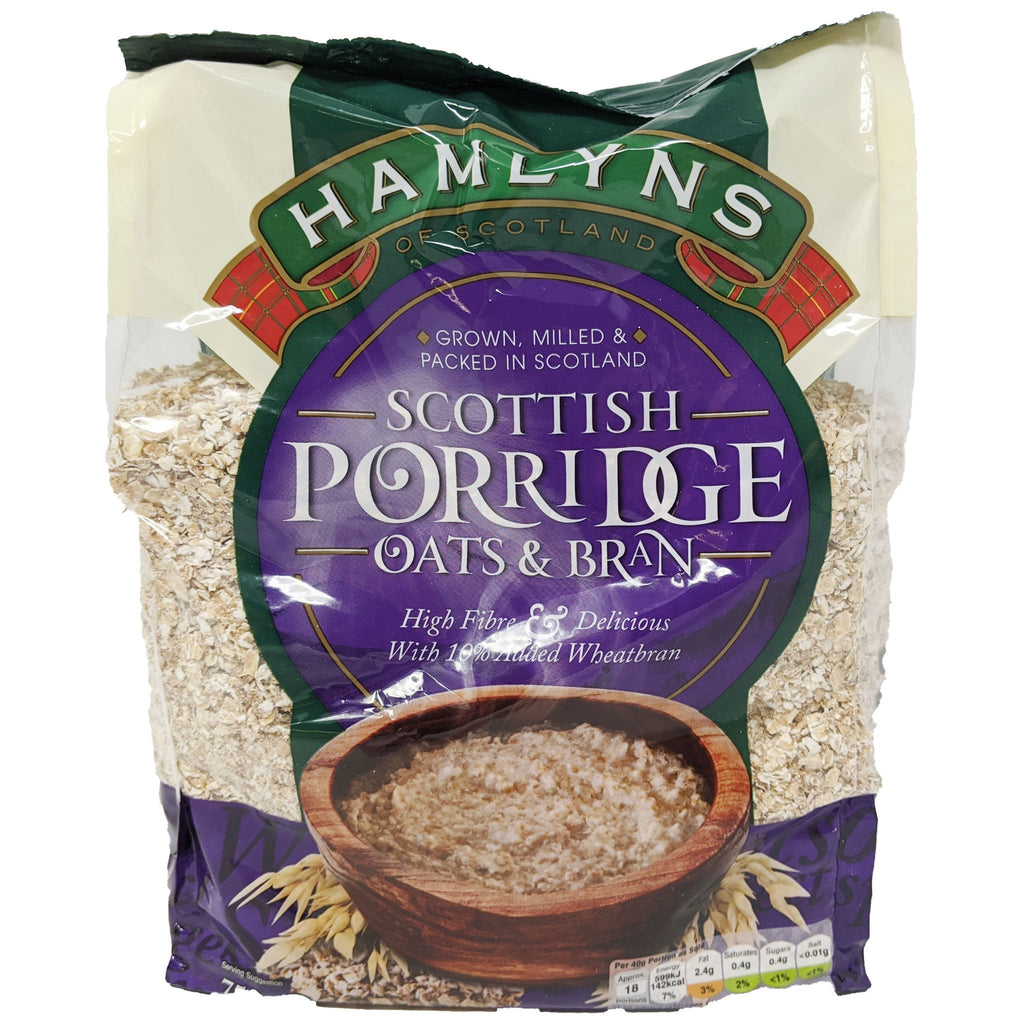 Hamlyns Scottish Porridge Oats & Bran 750g - Blighty's British Store