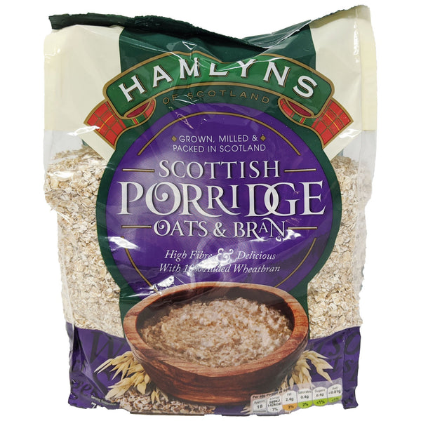 Hamlyns Scottish Porridge Oats & Bran 750g - Blighty's British Store