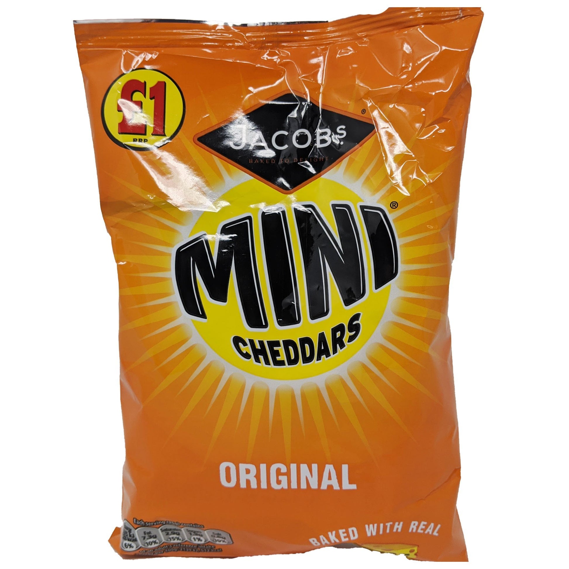 Jacob's Mini Cheddars Original 105g - Blighty's British Store