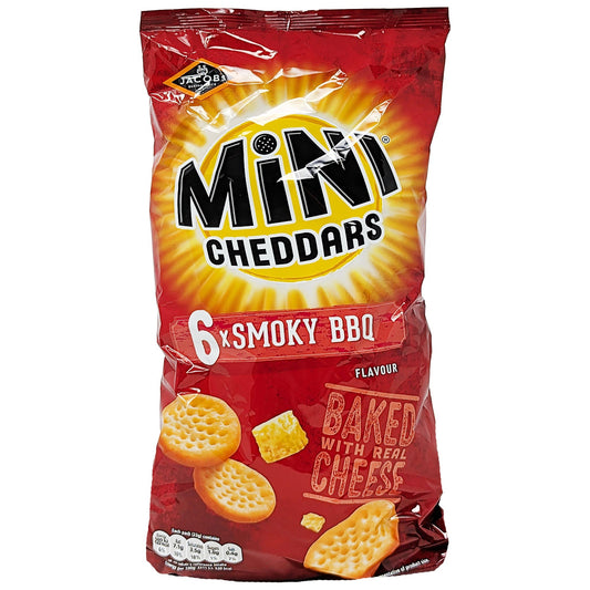 Jacob's Mini Cheddars Smoky BBQ 6 Pack (6 x 25g) - Blighty's British Store