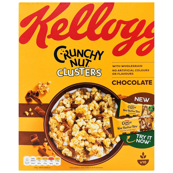 Kellogg's Crunchy Nut Clusters Chocolate 450g - Blighty's British Store