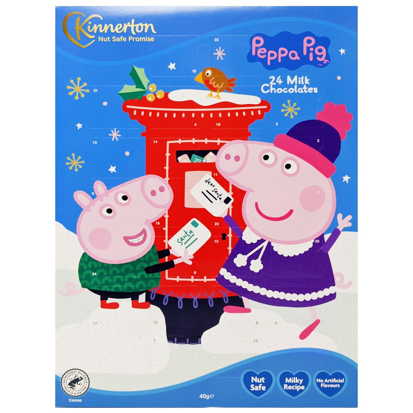 Kinnerton Peppa Pig Milk Chocolate Advent Calendar 40g - Blighty's British Store