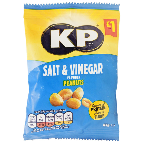 KP Salt & Vinegar Peanuts 65g - Blighty's British Store