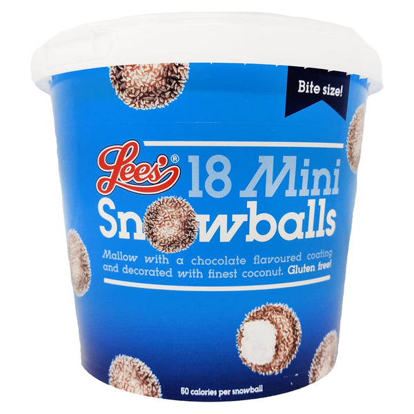 Lee's 18 Mini Snowballs Tub 200g - Blighty's British Store