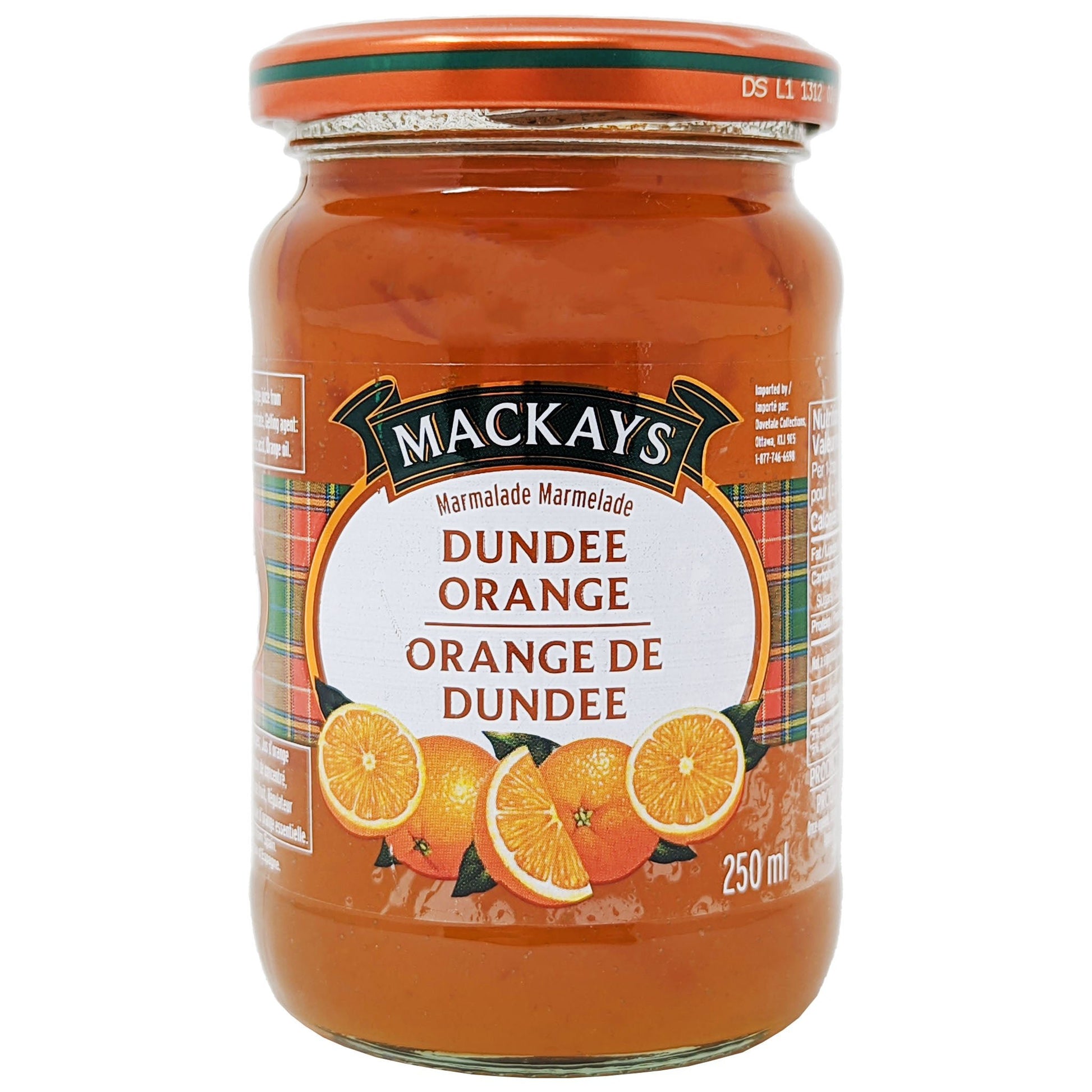 Mackays Dundee Orange Marmalade 250ml - Blighty's British Store