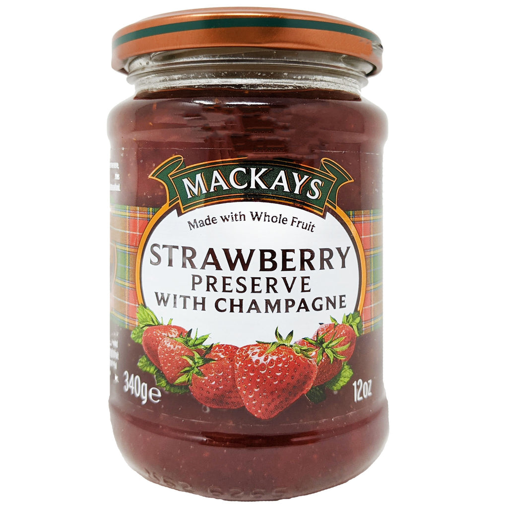 Mackays Strawberry Preserve with Champagne 340g - Blighty's British Store