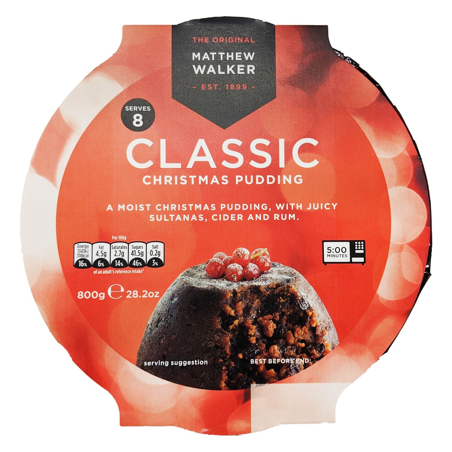 Matthew Walker Classic Christmas Pudding 800g - Blighty's British Store