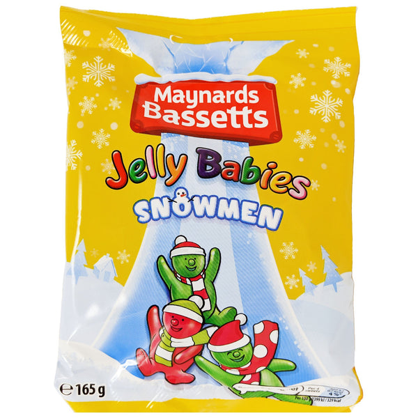 Maynards Bassetts Jelly Babies Snowmen 165g - Blighty's British Store