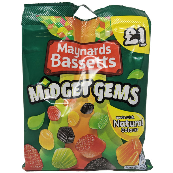 Maynards Bassetts Midget Gems 160g - Blighty's British Store
