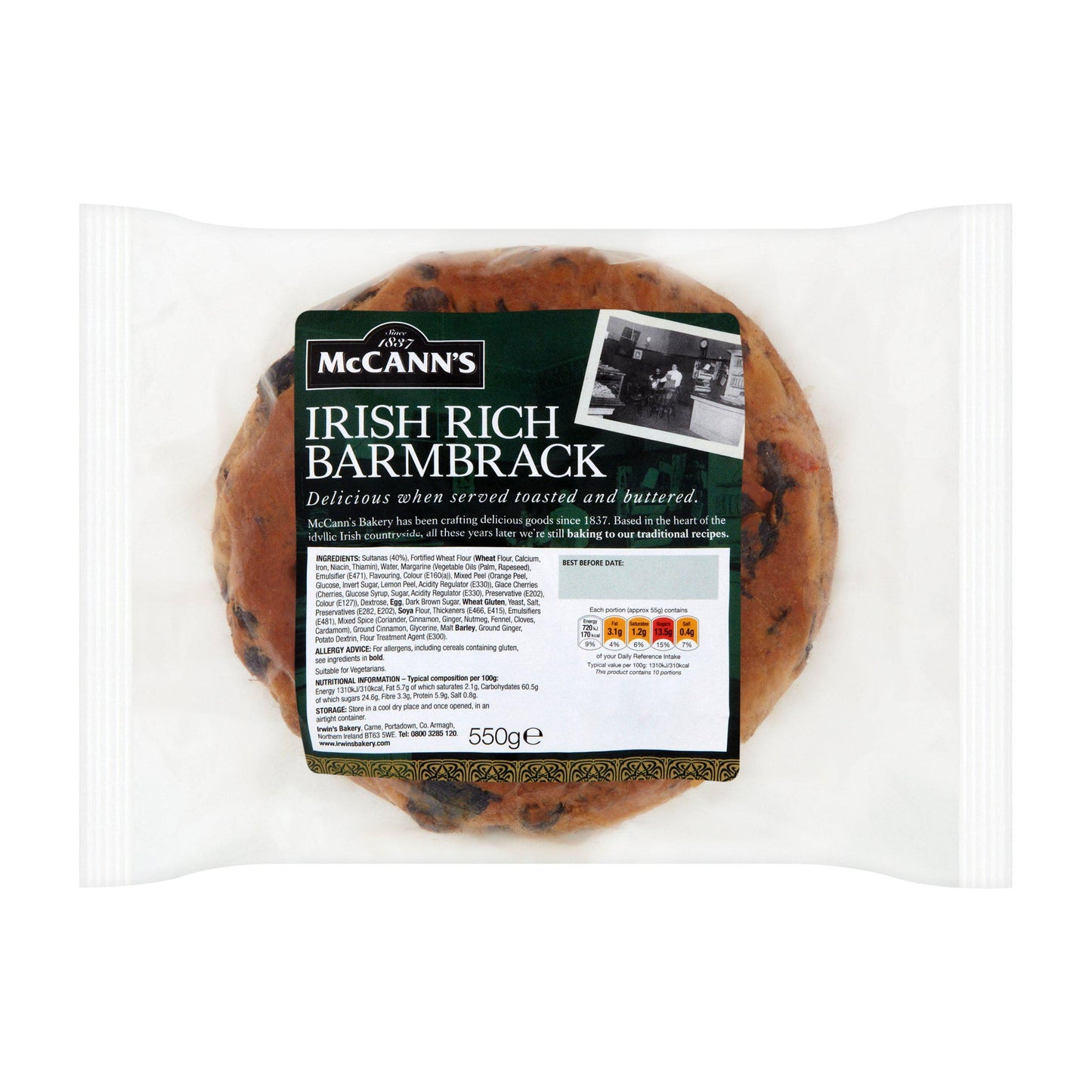 McCann's Irish Rich Barmbrack 550g - Blighty's British Store