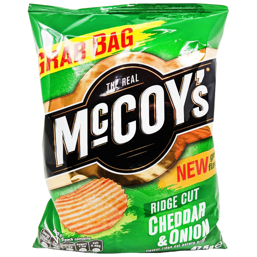 McCoy's Cheddar & Onion Crisps 47.5g - Blighty's British Store