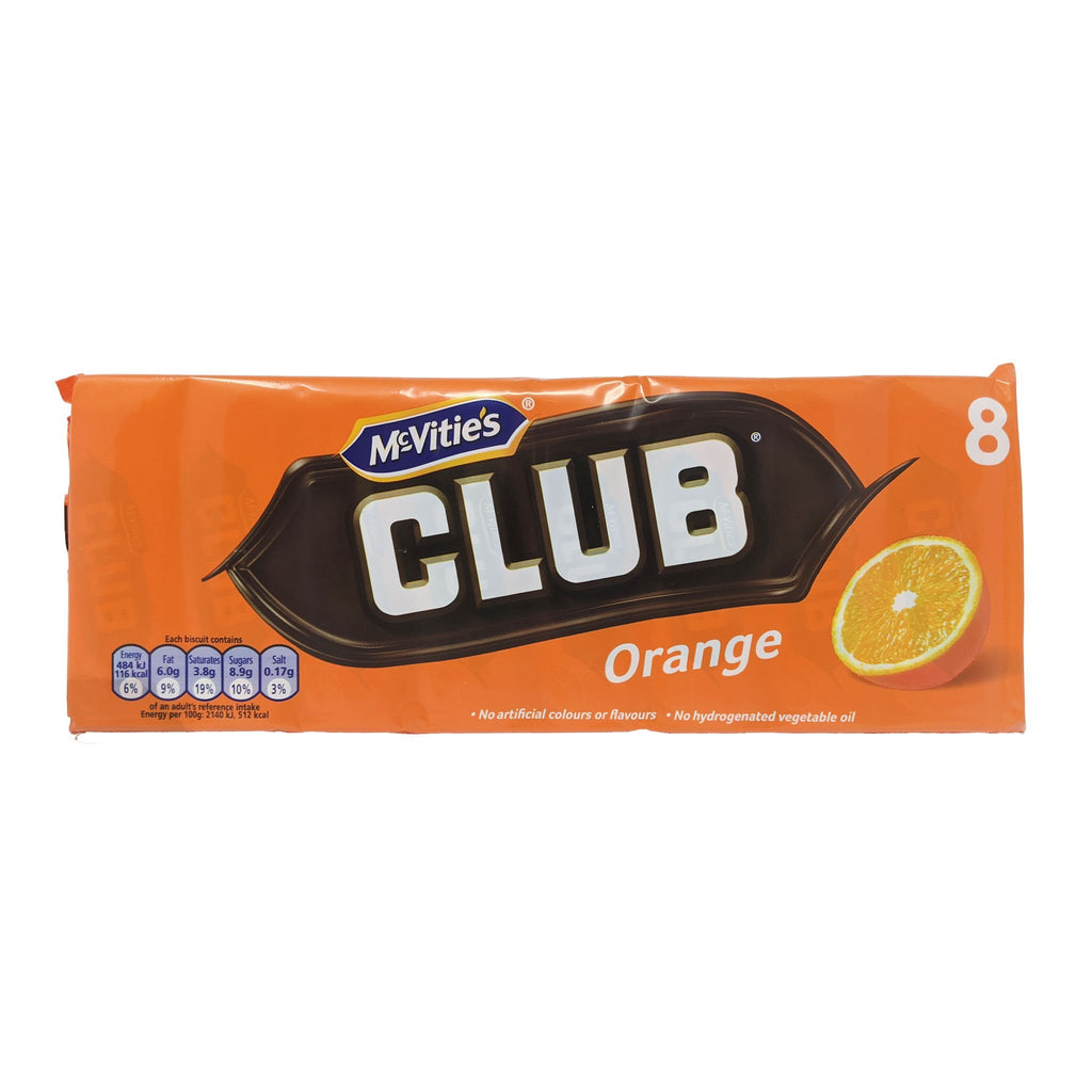 McVitie's Club Orange 8 Pack 176g - Blighty's British Store