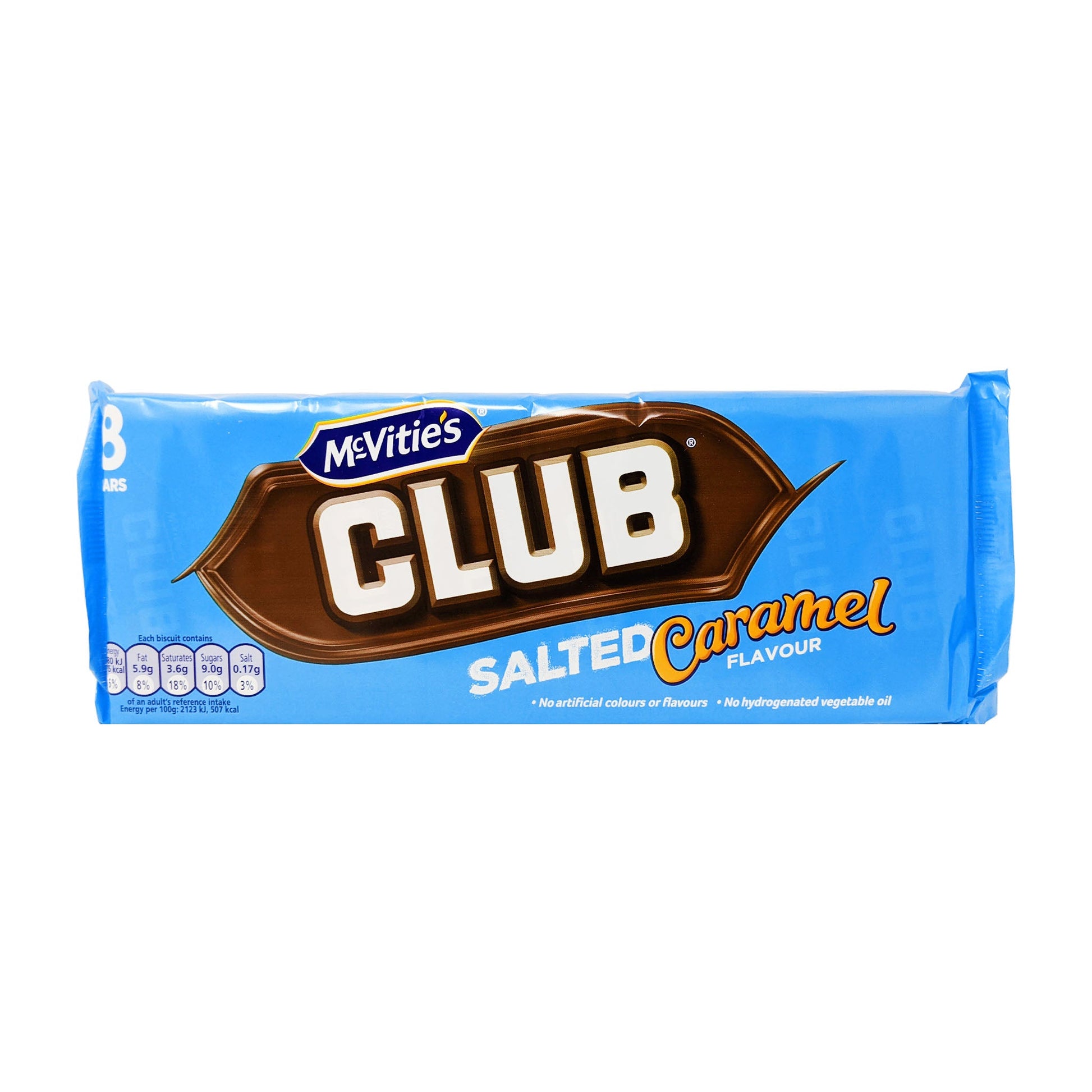 McVitie's Club Salted Caramel 8 Pack 176g - Blighty's British Store