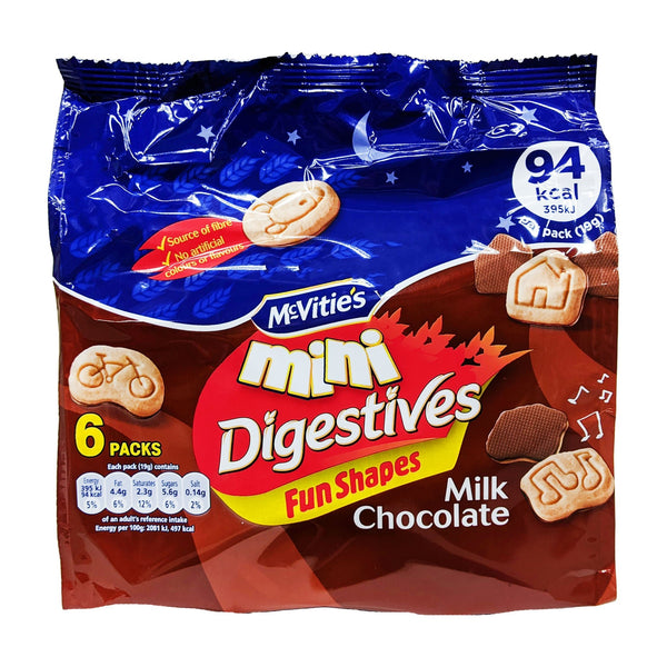 McVitie's Mini Milk Chocolate Digestives (6 x 19g) - Blighty's British Store