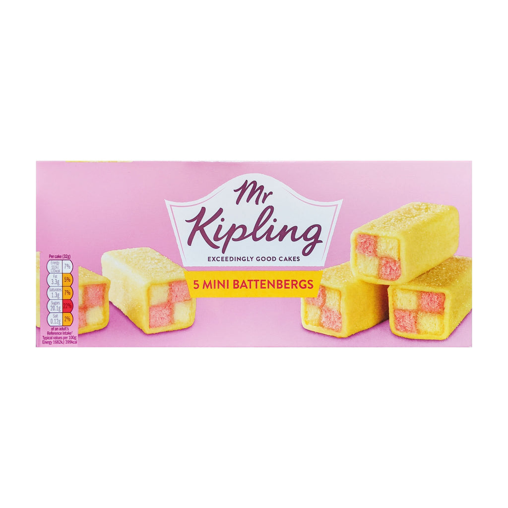 Mr Kipling 5 Mini Battenbergs 160g - Blighty's British Store