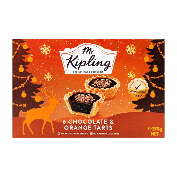 Mr Kipling 6 Chocolate & Orange Tarts 270g - Blighty's British Store