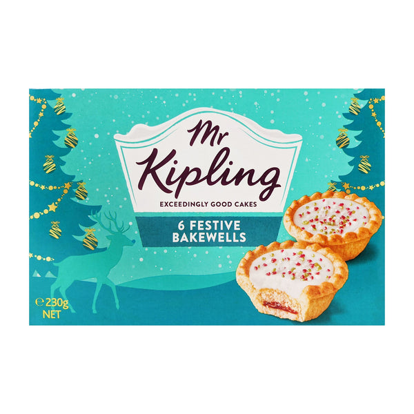 Mr Kipling 6 Festive Bakewells 230g - Blighty's British Store