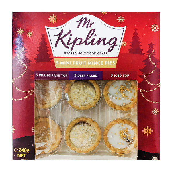Mr Kipling 9 Mini Fruit Mince Pies 240g - Blighty's British Store