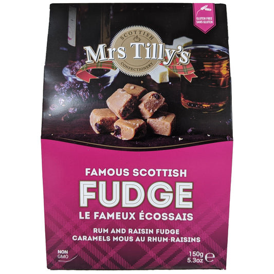 Mrs. Tilly's Famous Scottish Fudge Rum & Raisin 150g - Blighty's British Store