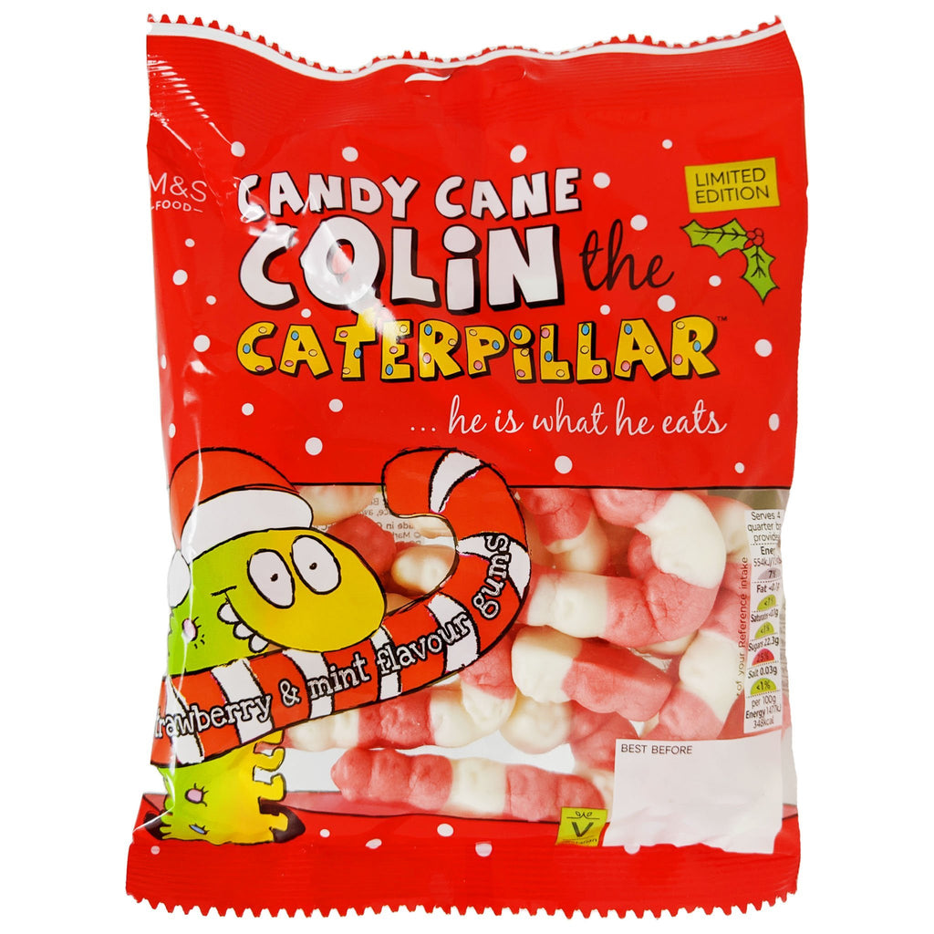 M&S Candy Cane Colin The Caterpillar 150g - Blighty's British Store