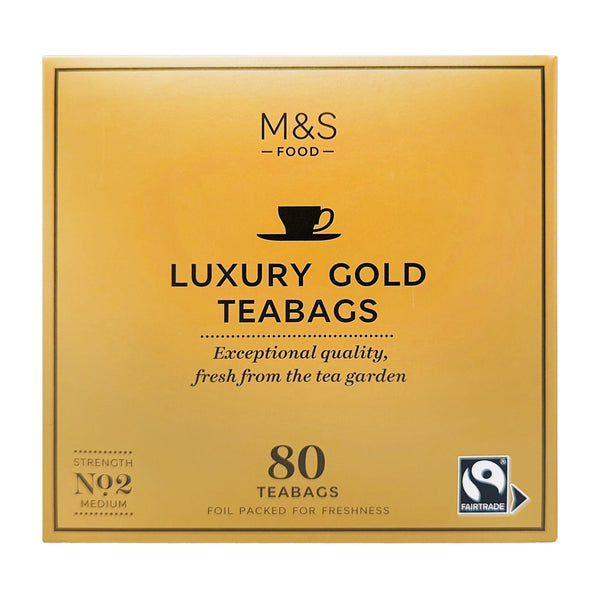 M&S Luxury Gold Teabags 80 Bags - Blighty's British Store