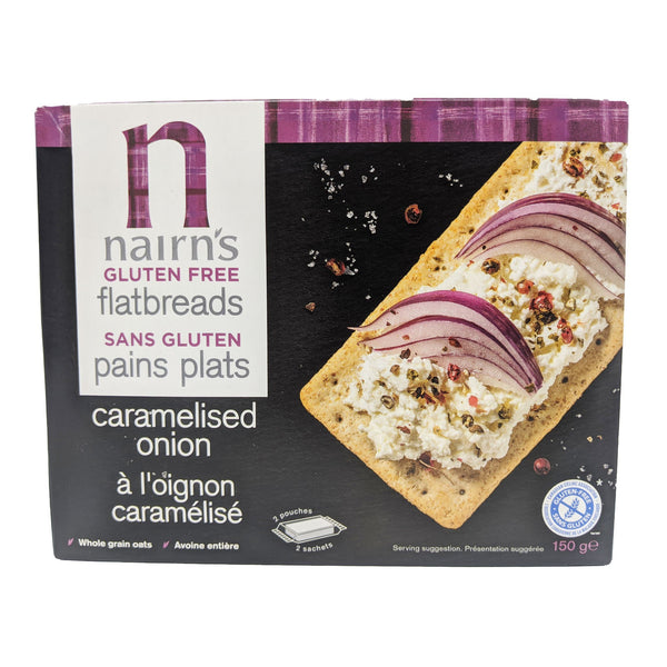 Nairn's Gluten Free Caramelised Onion Flatbreads 150g - Blighty's British Store