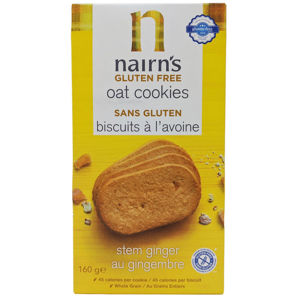 Nairn's Gluten Free Stem Ginger Oat Cookies 160g - Blighty's British Store