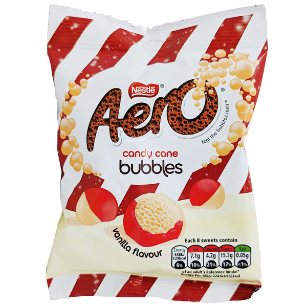 Nestle Aero Candy Cane Bubbles 70g - Blighty's British Store