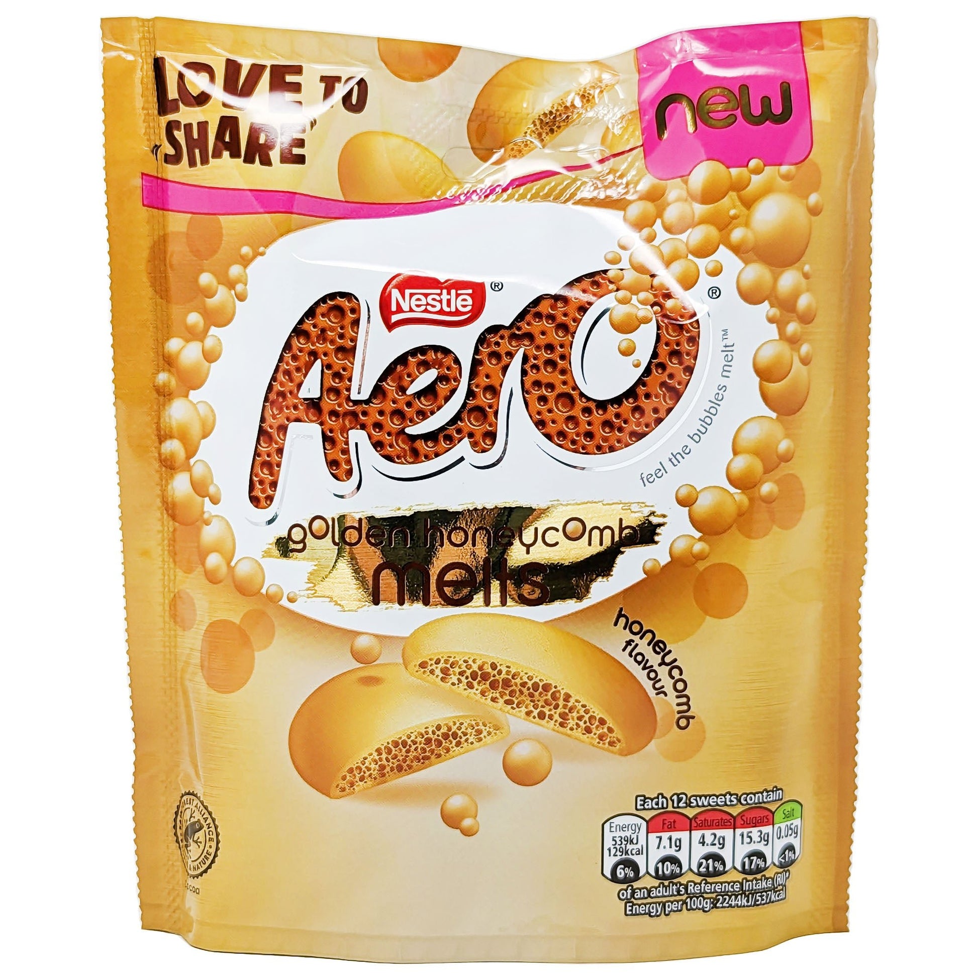 Nestle Aero Golden Honeycomb Melts 86g - Blighty's British Store
