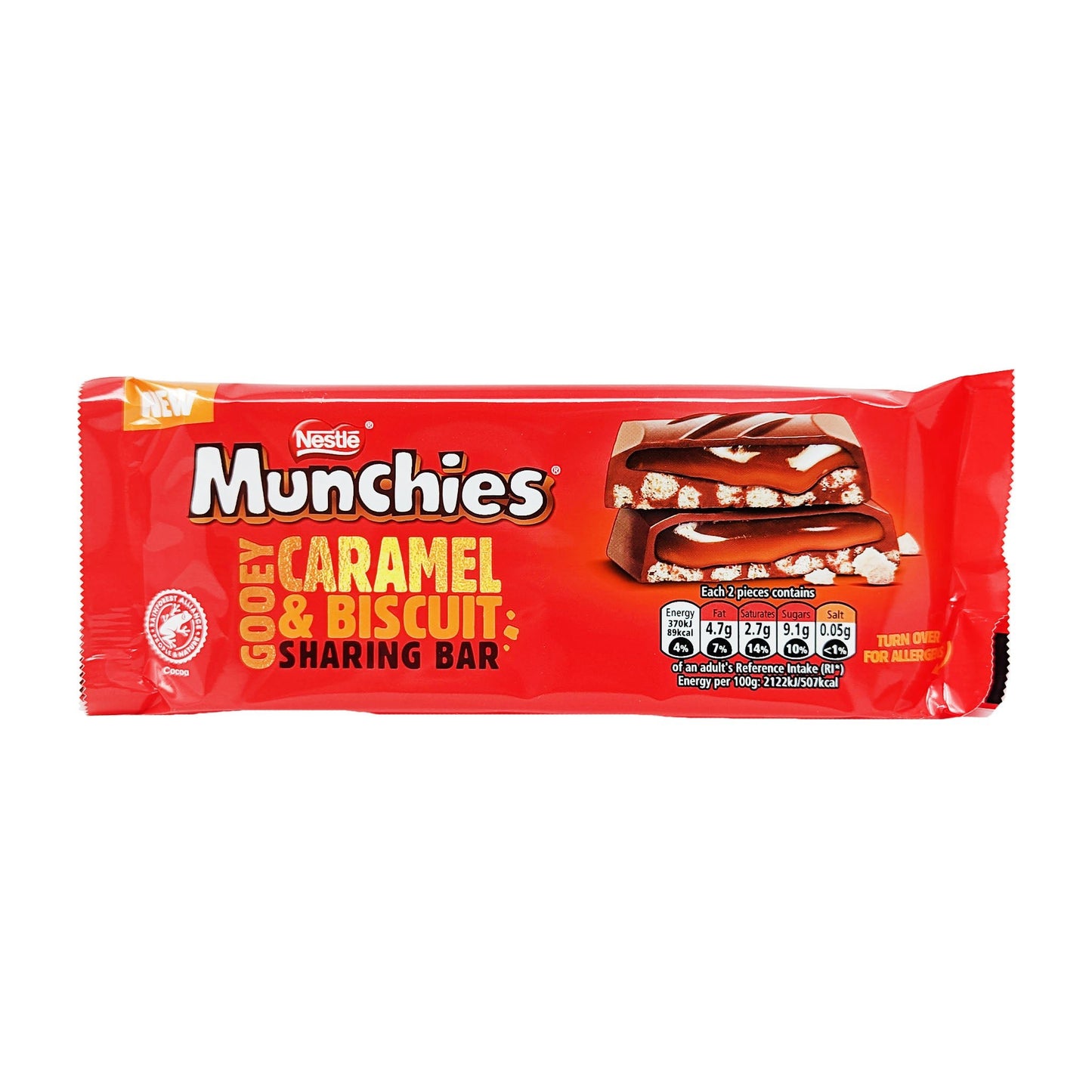 Nestle Munchies Gooey Caramel & Biscuit Sharing Bar 87g - Blighty's British Store