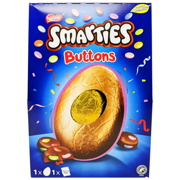 Nestle Smarties Buttons Giant Easter Egg 240g - Blighty's British Store