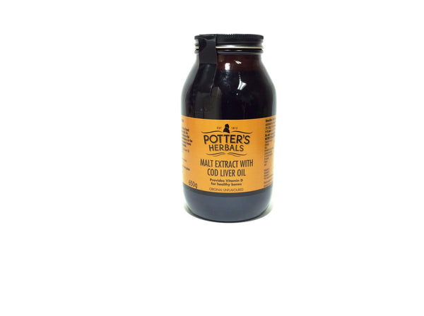 Potters Herbals Malt Extract with Cod Liver Oil Unflavoured - Blighty's British Store