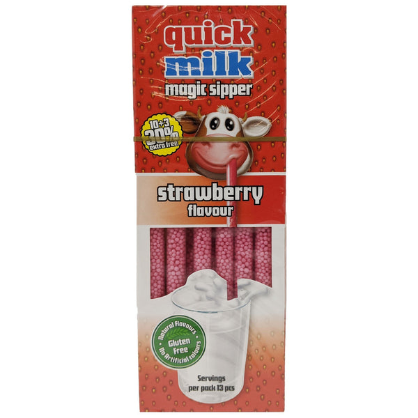 Quick Milk Magic Sipper Strawberry 78g - Blighty's British Store