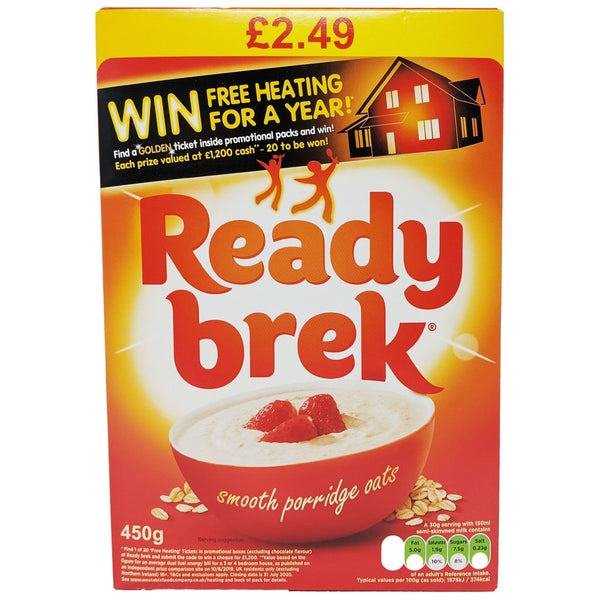 Ready Brek Original Smooth Porridge Oats 450g - Blighty's British Store